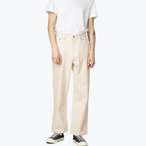 Dr Denim Omar Loose Straight Mid-Rise Jeans Ecru 36 x 32